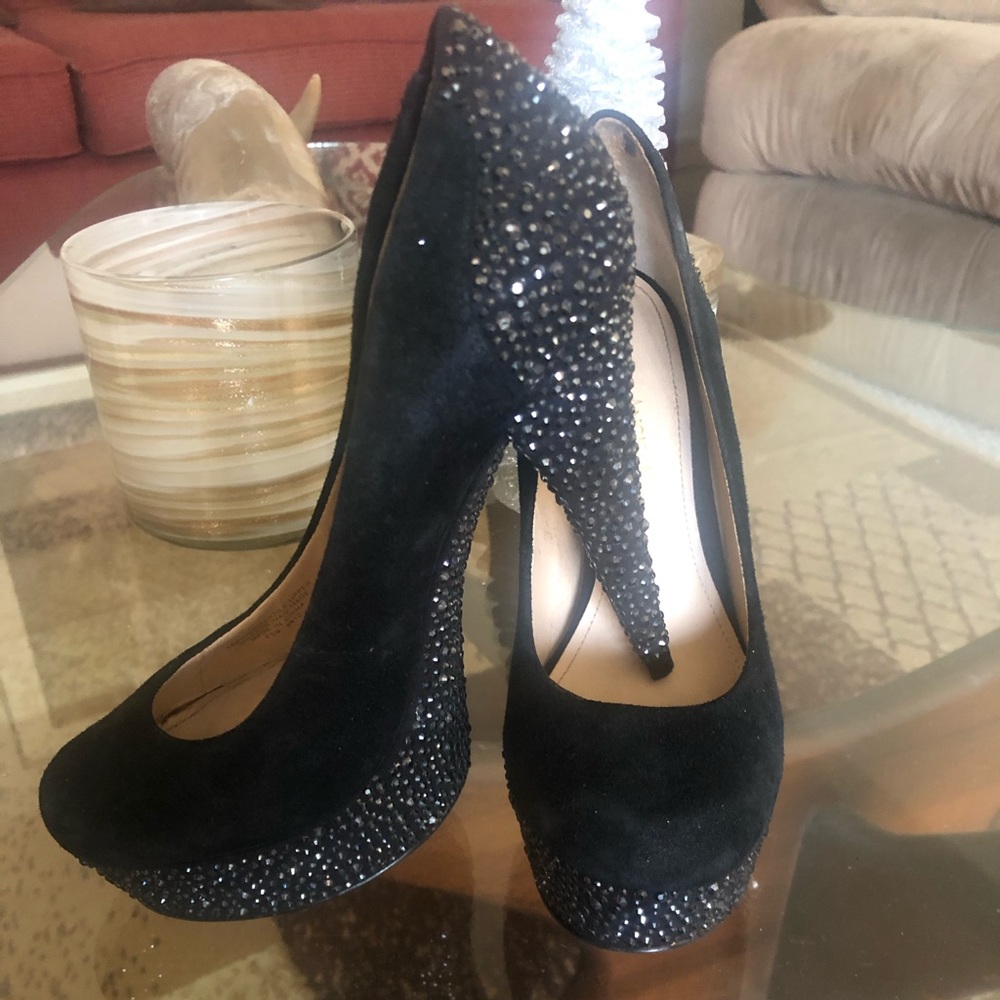 Enzo Angiolini: Black Suede Heels (5 1/2inch heel)